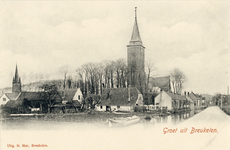 8638 Gezicht op de dorpskom van Breukelen uit het westen, met rechts de Stationsweg.